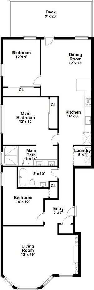 4419 N Racine Ave Unit 1N, Chicago, IL 60640 - floor plan / room layout