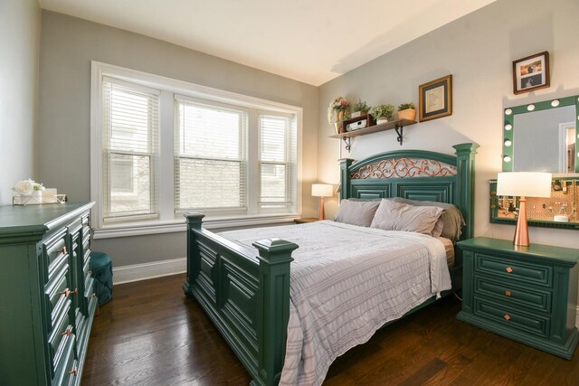 4419 N Racine Ave Unit 1N, Chicago, IL 60640 - bedroom featuring dark wood-style floors and baseboards