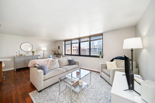1221 N Dearborn St Unit 810S, Chicago, IL 60610 - living area with wood finished floors and baseboards
