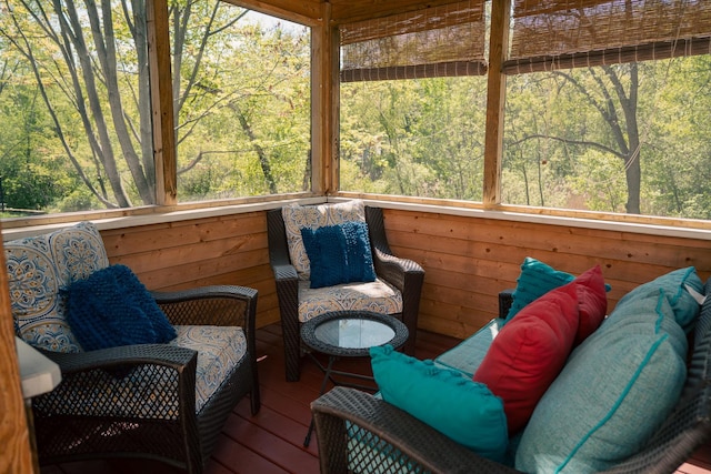 406 Elderberry Ln, Streamwood, IL 60107 - sunroom / solarium with a wooded view