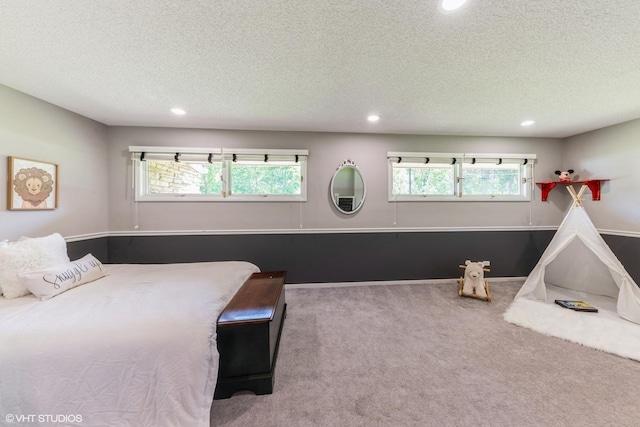 37782 N Cedar Lake Rd, Lake Villa, IL 60046 - carpeted bedroom with recessed lighting and a textured ceiling