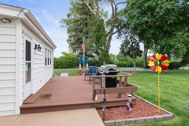 30W311 W Bartlett Rd, Bartlett, IL 60103 - deck featuring a yard and grilling area