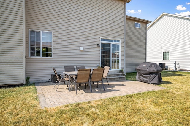 1014 Bayside Ln, Shorewood, IL 60404 - view of patio / terrace with area for grilling, entry steps, and central AC unit