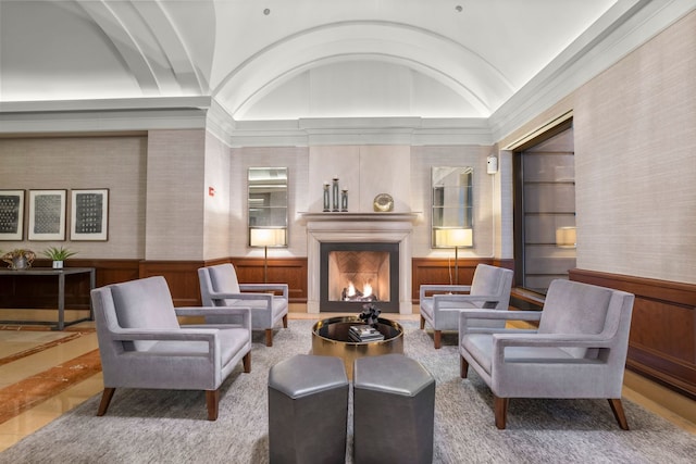 25 E Superior St Unit 903, Chicago, IL 60611 - common area featuring wainscoting and wallpapered walls