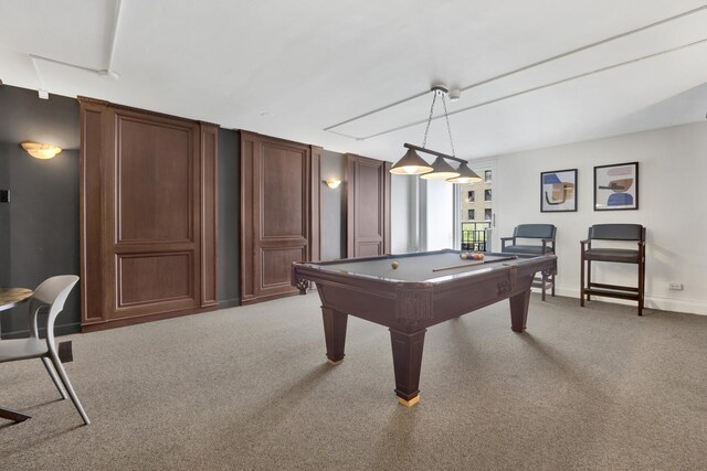 6033 N Sheridan Rd Unit 8E, Chicago, IL 60660 - game room featuring billiards, light colored carpet, and baseboards