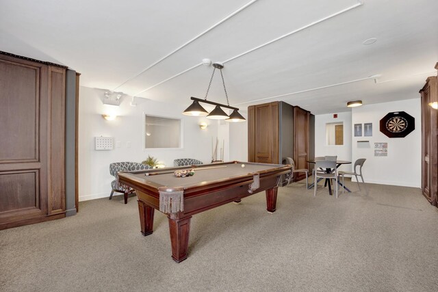 6033 N Sheridan Rd Unit 8E, Chicago, IL 60660 - recreation room featuring carpet flooring, billiards, and baseboards