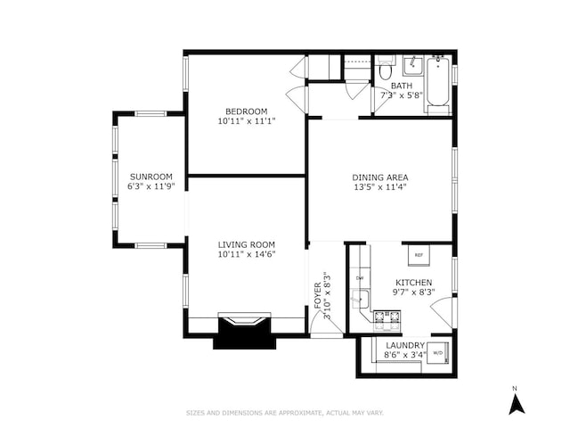 1458 W Argyle St Unit 1N, Chicago, IL 60640 - home floor plan