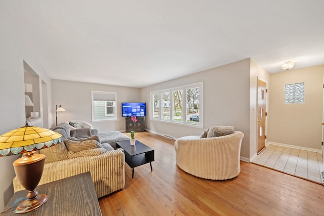 5317 Benton Ave, Downers Grove, IL 60515 - living room featuring wood finished floors and baseboards