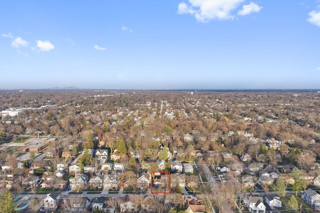 5317 Benton Ave, Downers Grove, IL 60515 - aerial view of property and surrounding area featuring nearby suburban area and property boundaries highlighted