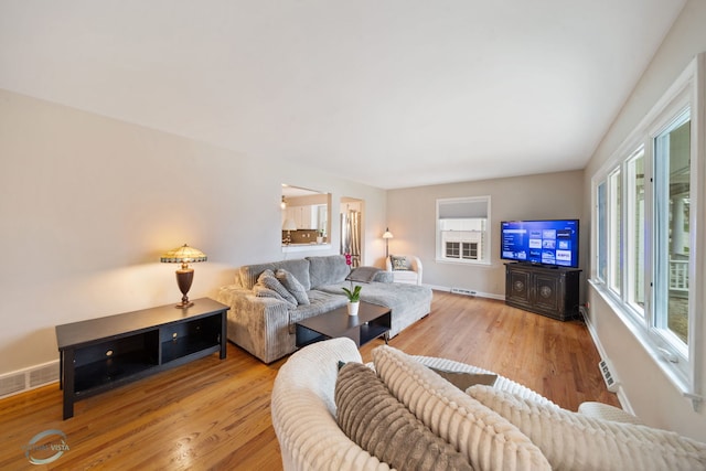 5317 Benton Ave, Downers Grove, IL 60515 - living room with healthy amount of natural light, wood finished floors, and baseboards