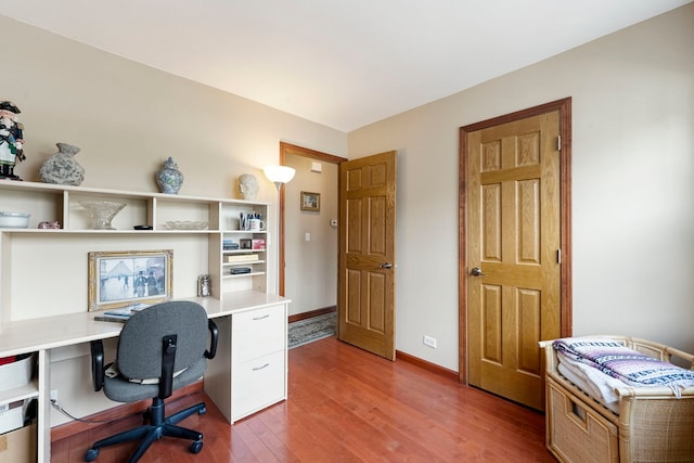 1585 Woodcutter Ln Unit D, Wheaton, IL 60189 - office area with wood finished floors and baseboards