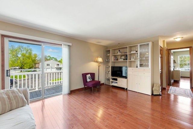 1585 Woodcutter Ln Unit D, Wheaton, IL 60189 - living room with wood finished floors and baseboards
