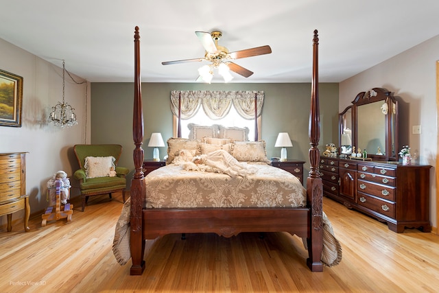 13836 W Joliet Rd, Manhattan, IL 60442 - bedroom with light wood-type flooring and ceiling fan