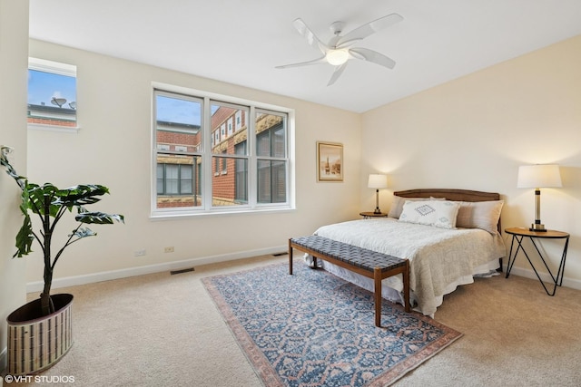 3721 N Sheffield Ave Unit B2, Chicago, IL 60613 - carpeted bedroom featuring baseboards and ceiling fan