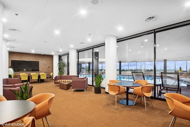 155 N Harbor Dr Unit 1103, Chicago, IL 60601 - common area featuring floor to ceiling windows and recessed lighting