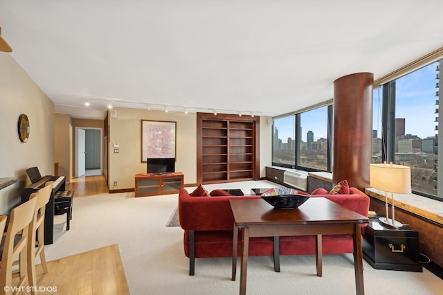 155 N Harbor Dr Unit 1103, Chicago, IL 60601 - living room with rail lighting and carpet