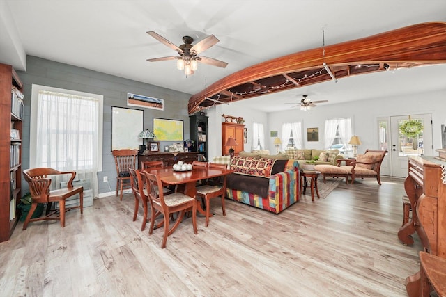 6010 Peart Rd, Morris, IL 60450 - dining space with ceiling fan and wood finished floors