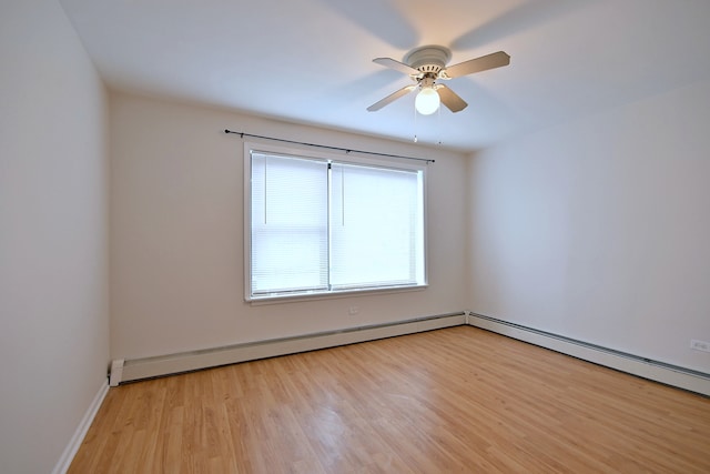 5816 N Nagle Ave Unit B, Chicago, IL 60646 - unfurnished room with light wood-type flooring, ceiling fan, and baseboards