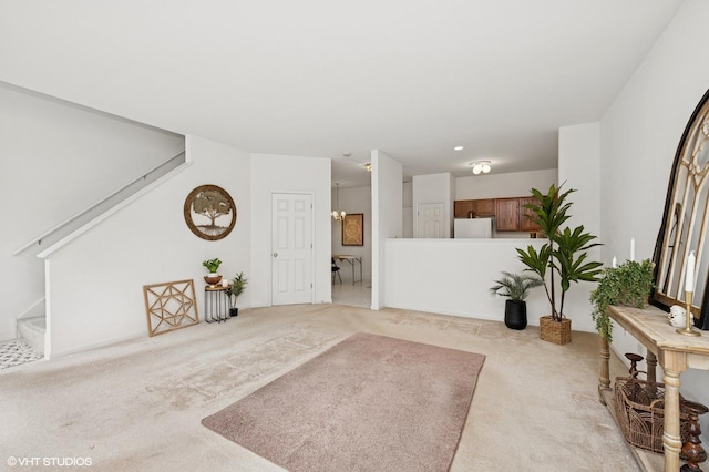 707 Morris Ct, Lakemoor, IL 60051 - foyer entrance with light carpet and stairway
