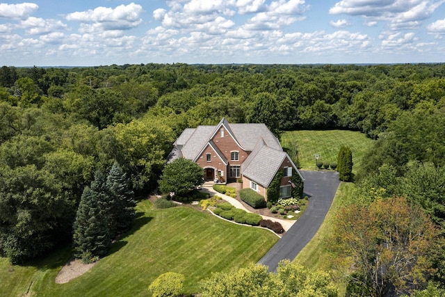 26285 W Roberts Ln, Barrington, IL 60010 - view from above of property with a forest