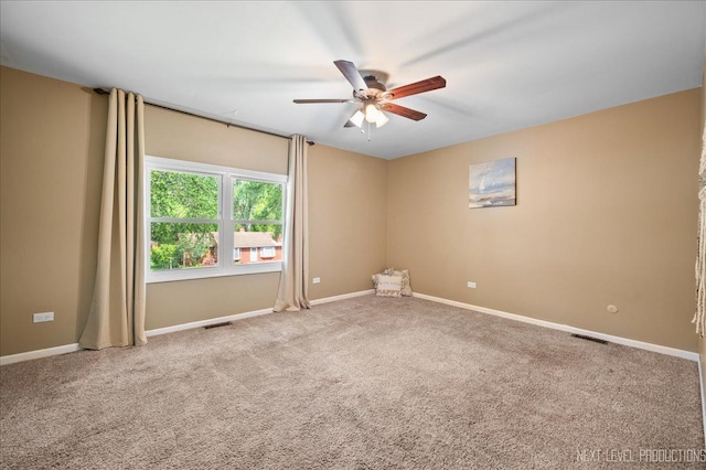 6416 W Rawson Bridge Rd W, Cary, IL 60013 - carpeted spare room featuring ceiling fan and baseboards