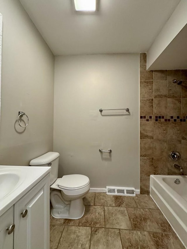 16159 Long Ave, Oak Forest, IL 60452 - full bath featuring vanity, toilet, bathing tub / shower combination, and baseboards