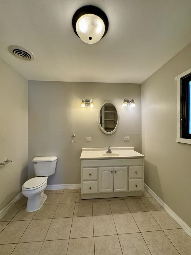 16159 Long Ave, Oak Forest, IL 60452 - bathroom featuring vanity, tile patterned flooring, toilet, and baseboards