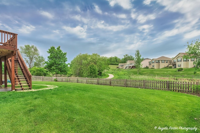 411 Lake Plumleigh Way, Algonquin, IL 60102 - view of yard featuring stairway and a wooden deck