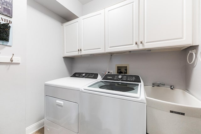 41W877 Hunters Rdg, Saint Charles, IL 60175 - washroom featuring separate washer and dryer and cabinet space