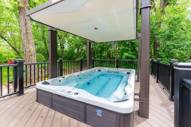 41W877 Hunters Rdg, Saint Charles, IL 60175 - deck featuring an outdoor hot tub