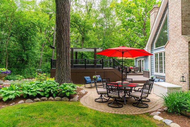 41W877 Hunters Rdg, Saint Charles, IL 60175 - view of patio with a deck