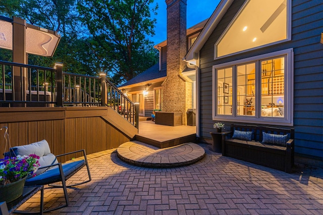 41W877 Hunters Rdg, Saint Charles, IL 60175 - view of patio / terrace featuring stairway and a wooden deck