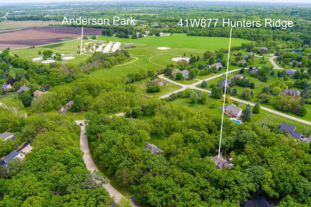 41W877 Hunters Rdg, Saint Charles, IL 60175 - aerial view of property's location with property boundaries highlighted