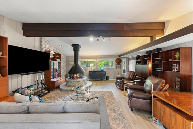 22W300 Arbor Ln, Glen Ellyn, IL 60137 - living room with a wood stove and wood finished floors