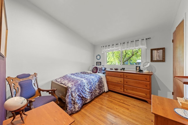 22W300 Arbor Ln, Glen Ellyn, IL 60137 - bedroom with vaulted ceiling and light wood-type flooring