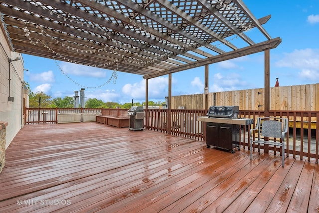 3201 N Ravenswood Ave Unit 203, Chicago, IL 60657 - deck featuring a grill and a pergola