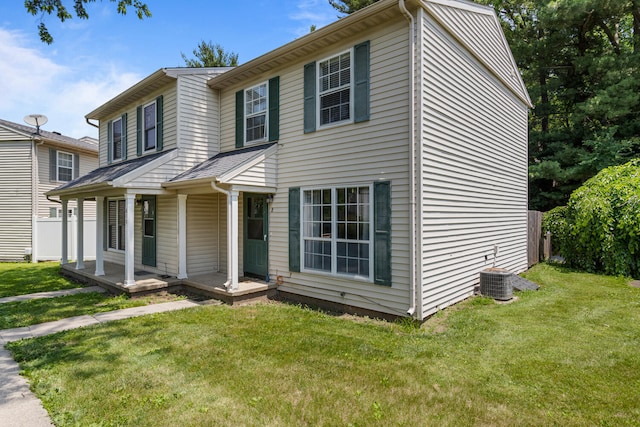 610 English Creek Ct Unit B, Champaign, IL 61821 - view of front of house featuring a front lawn and covered porch