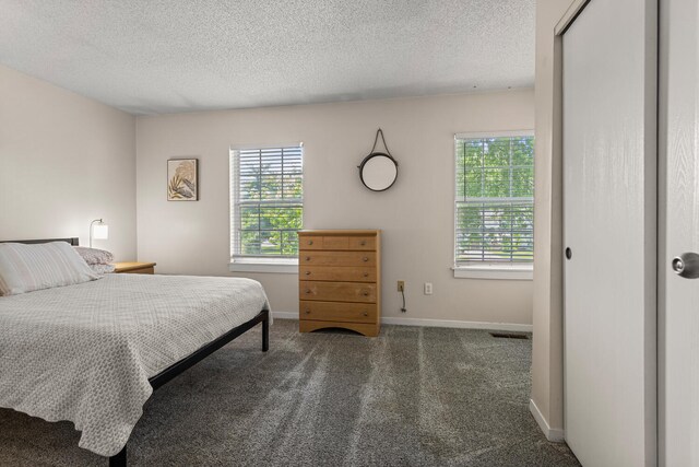 610 English Creek Ct Unit B, Champaign, IL 61821 - bedroom featuring carpet floors and a textured ceiling