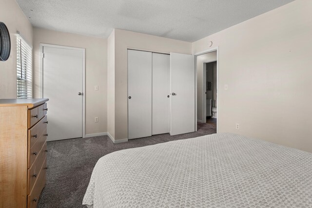 610 English Creek Ct Unit B, Champaign, IL 61821 - carpeted bedroom featuring a closet and a textured ceiling