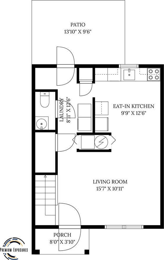 610 English Creek Ct Unit B, Champaign, IL 61821 - view of floor plan / room layout