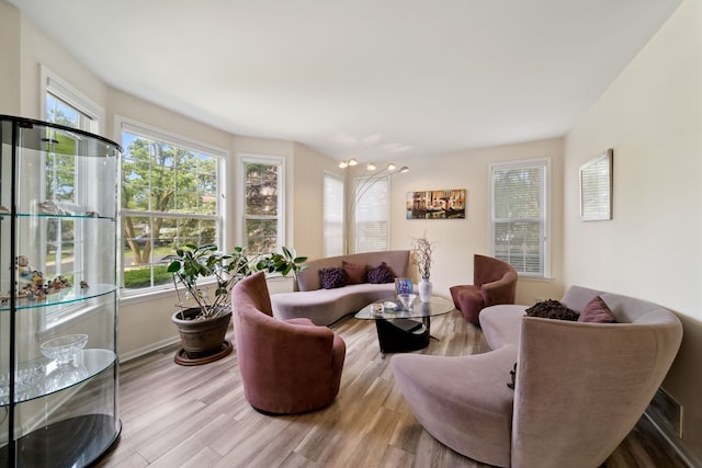 2205 Miramar Ct, Buffalo Grove, IL 60089 - living area with plenty of natural light and wood finished floors