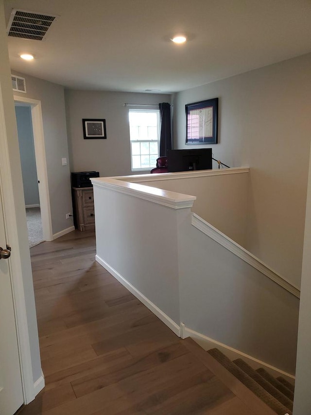 754 Westbury Dr, Cary, IL 60013 - corridor featuring recessed lighting, wood finished floors, and an upstairs landing