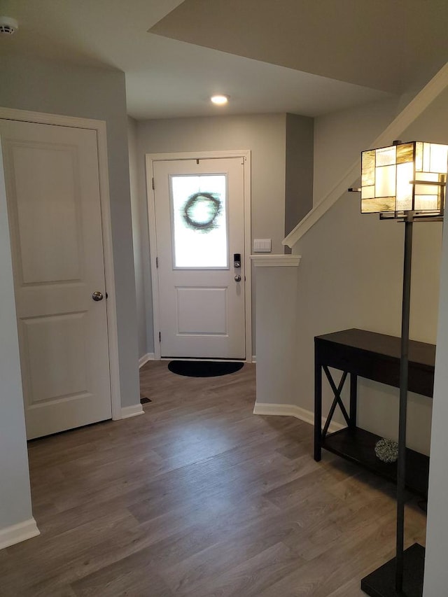 754 Westbury Dr, Cary, IL 60013 - entrance foyer featuring wood finished floors, recessed lighting, and stairs
