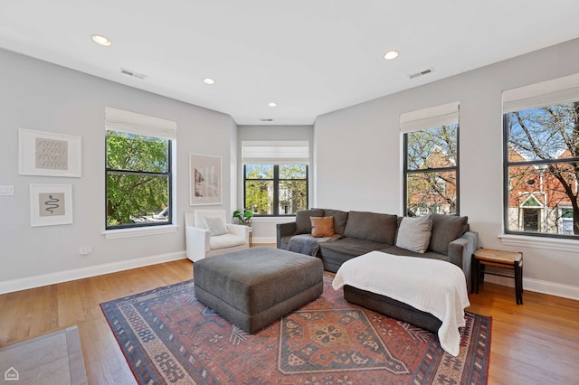 4606 S Lake Park Ave Unit 201N, Chicago, IL 60653 - living area featuring wood finished floors, baseboards, and recessed lighting