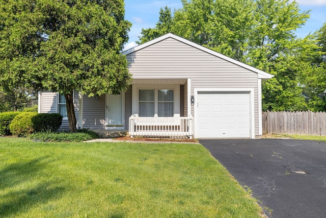 400 Bayview Ave, Naperville, IL 60565 - view of front of house with a garage, a porch, and asphalt driveway