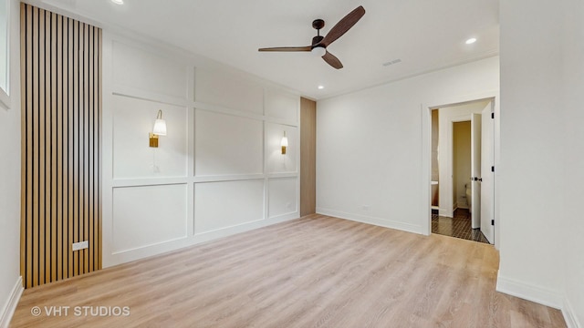 642 W Webster Ave Unit 1, Chicago, IL 60614 - unfurnished bedroom with a decorative wall, wood finished floors, recessed lighting, and ensuite bathroom