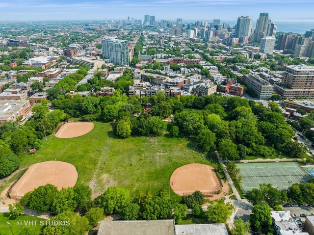 642 W Webster Ave Unit 1, Chicago, IL 60614 - aerial view of property and surrounding area featuring nearby urban area