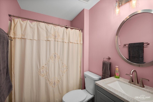 1840 Venson Ln Unit 1840, Joliet, IL 60435 - bathroom with toilet, vanity, and curtained shower