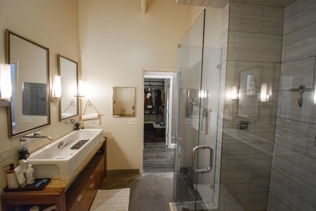 1727 S Indiana Ave Unit 214, Chicago, IL 60616 - full bath featuring a stall shower and double vanity