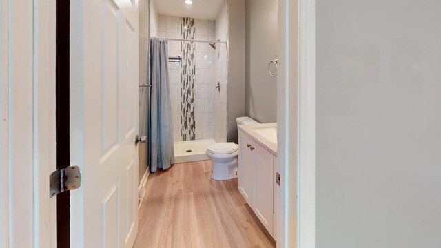 120 Harvest Glenn Dr, Davis Junction, IL 61020 - full bathroom with vanity, a stall shower, and wood finished floors